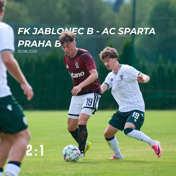 PZ – FK Jablonec B – AC Sparta Praha B, 1. 8. 2026